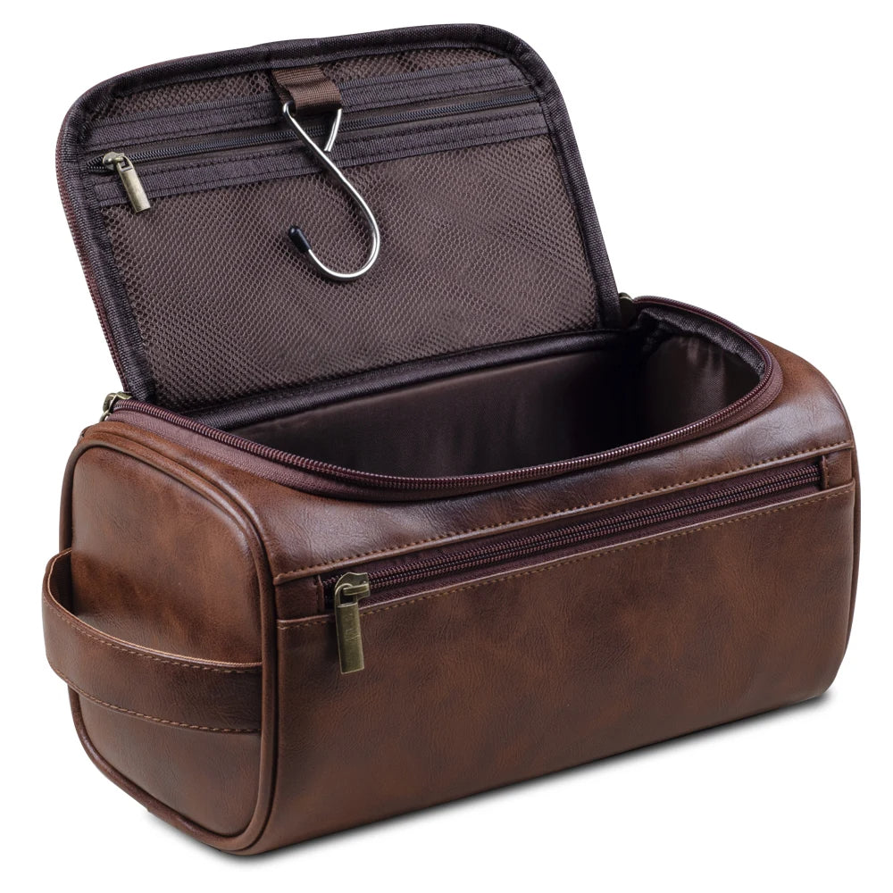 Premium Leather Travel Bag with Multiple Compartments - Glamry
