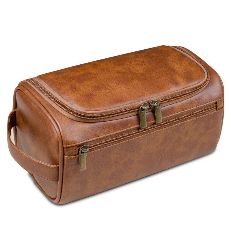 Premium Leather Travel Bag with Multiple Compartments