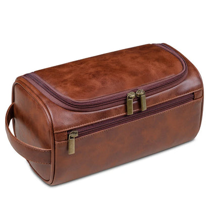 Premium Leather Travel Bag with Multiple Compartments