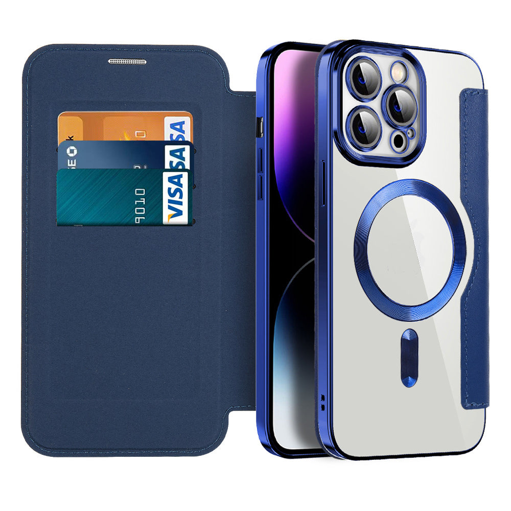Premium Leather Flip Phone Case for iPhone 11-14 - Glamry