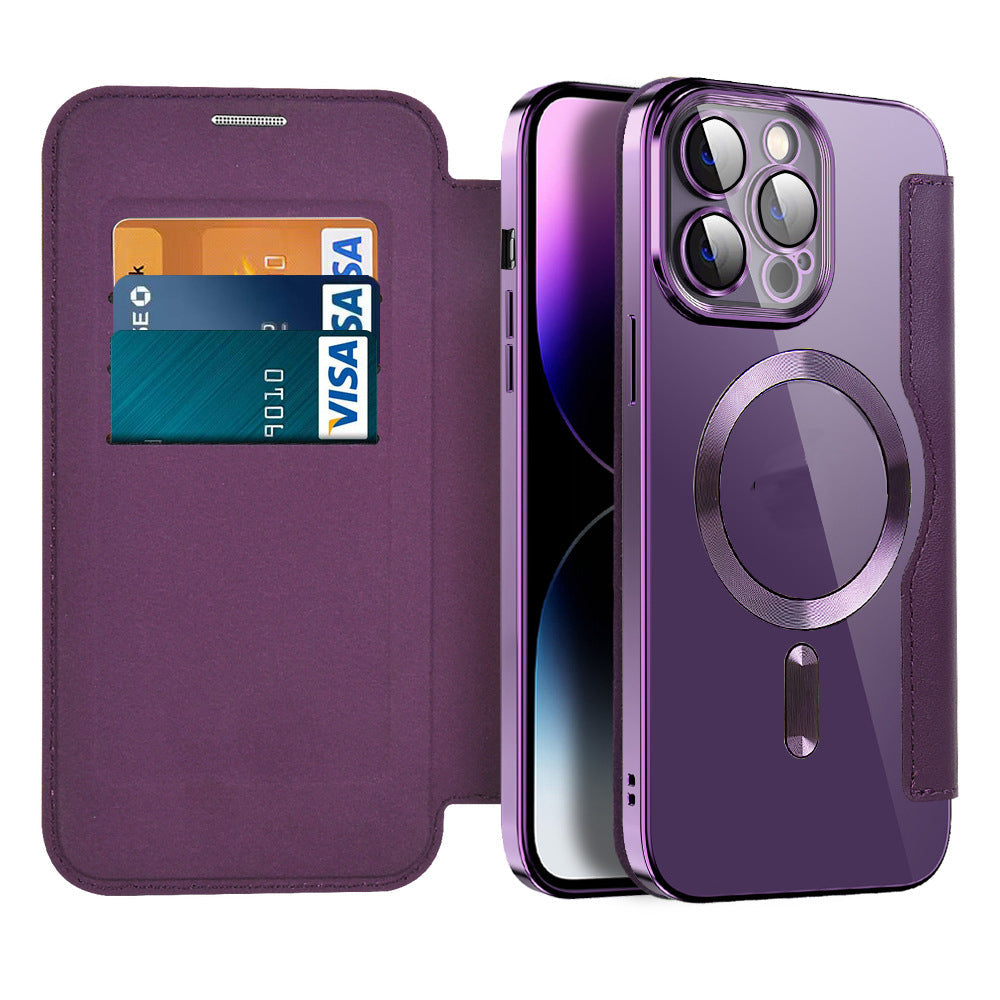 Premium Leather Flip Phone Case for iPhone 11-14