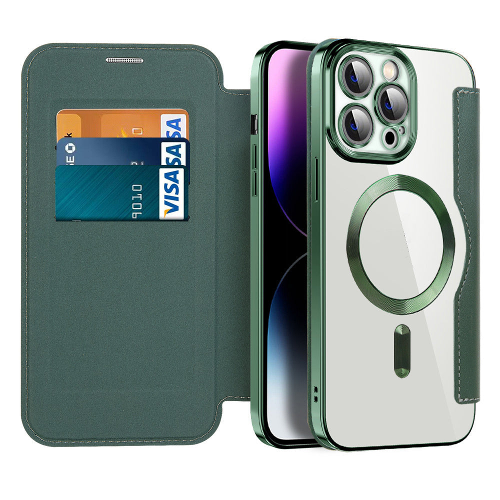 Premium Leather Flip Phone Case for iPhone 11-14