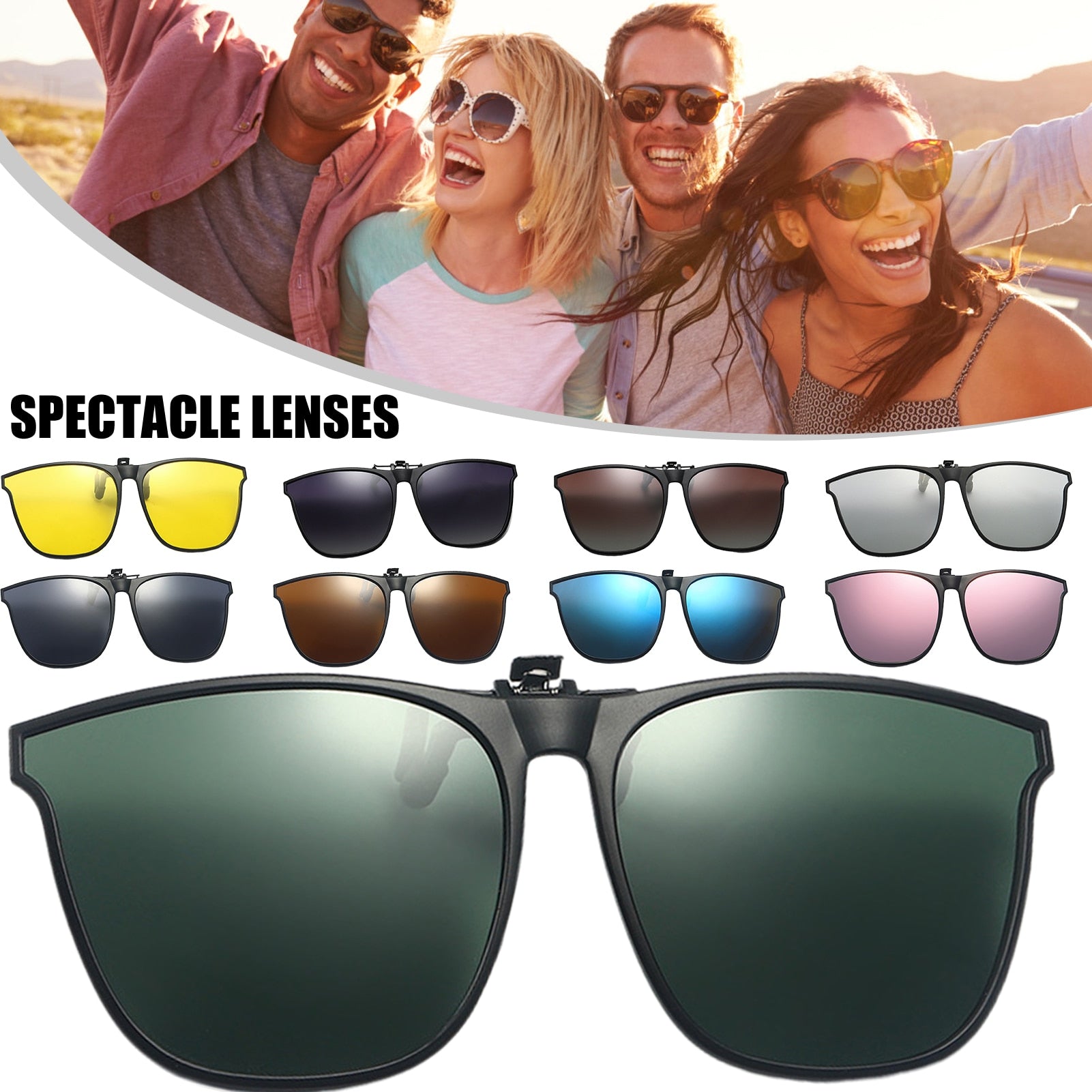 Slim Clip-On Polarized Shades - Glamry