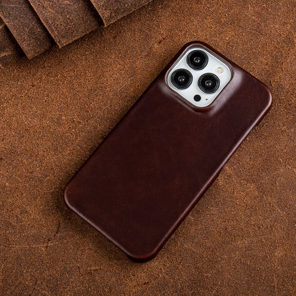 Premium Leather iPhone Case with Soft Touch Protection - Glamry