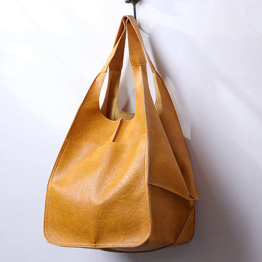 Premium Leather Large Travel Tote Bag - Glamry