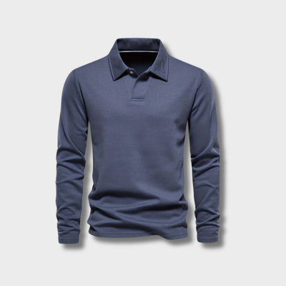 Timeless Mens Long-Sleeve Polo Shirt - Glamry