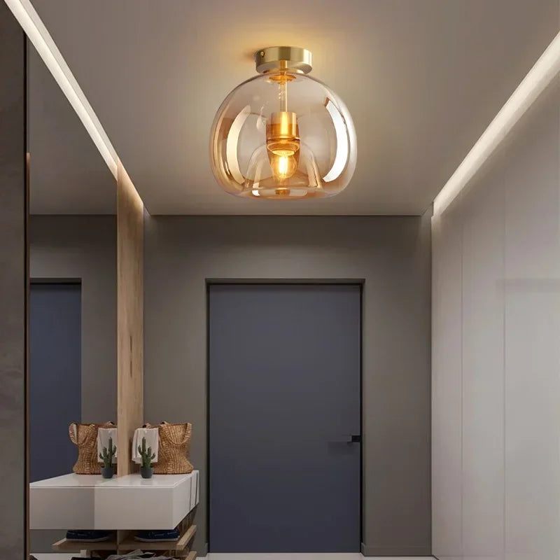 Simple Elegant Glass Ceiling Light