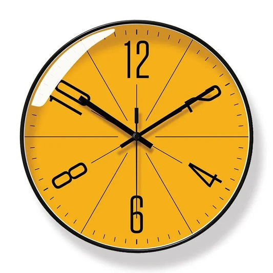 Sleek Black Wall Clock - Simple Scandinavian Style - Glamry