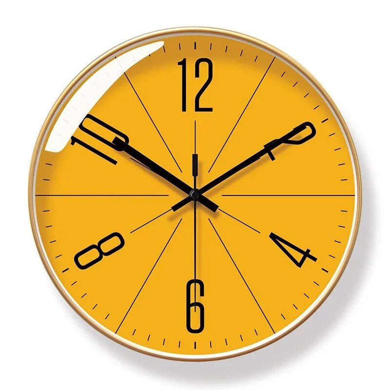Sleek Black Wall Clock - Simple Scandinavian Style