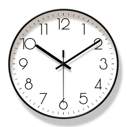 Sleek Black Wall Clock - Simple Scandinavian Style