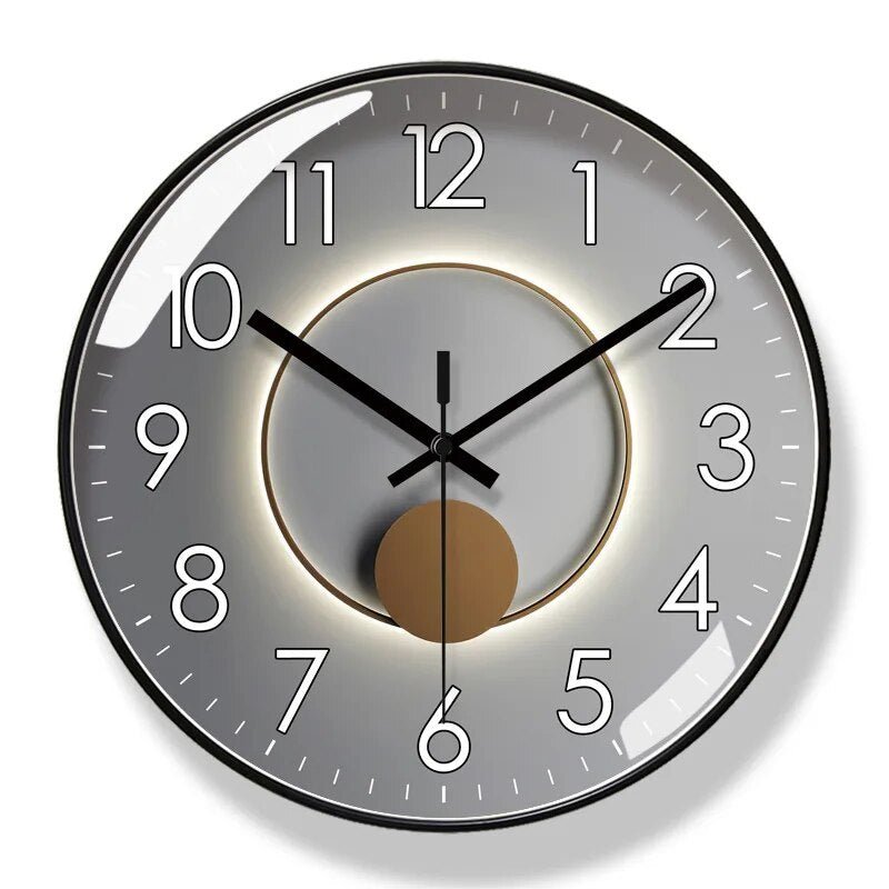 Sleek Black Wall Clock - Simple Scandinavian Style