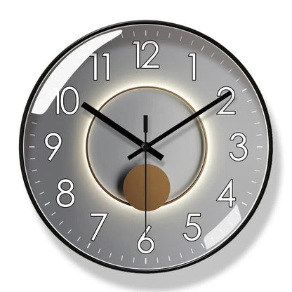 Sleek Black Wall Clock - Simple Scandinavian Style