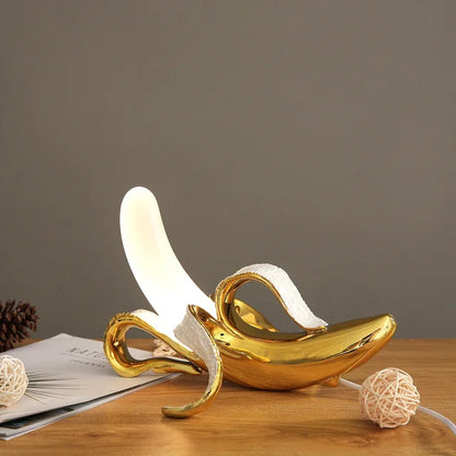 Bright Yellow Banana Table Lamp