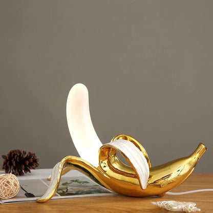 Bright Yellow Banana Table Lamp