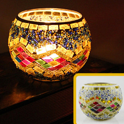 Colorful Glass Tea Light Candle Holder - Glamry