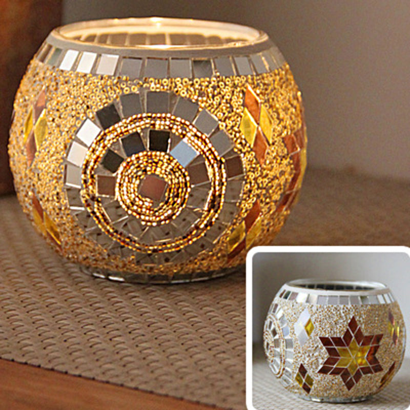 Colorful Glass Tea Light Candle Holder