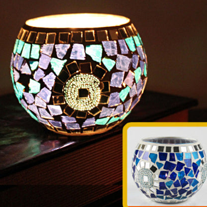 Colorful Glass Tea Light Candle Holder