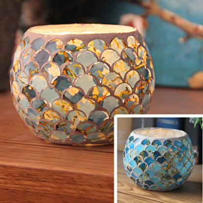 Colorful Glass Tea Light Candle Holder