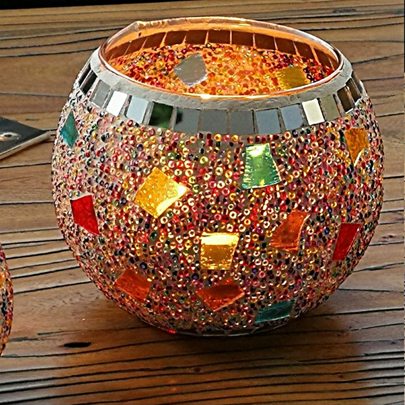 Colorful Glass Tea Light Candle Holder
