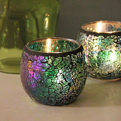 Colorful Glass Tea Light Candle Holder