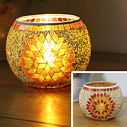 Colorful Glass Tea Light Candle Holder