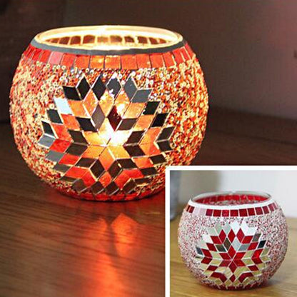 Colorful Glass Tea Light Candle Holder
