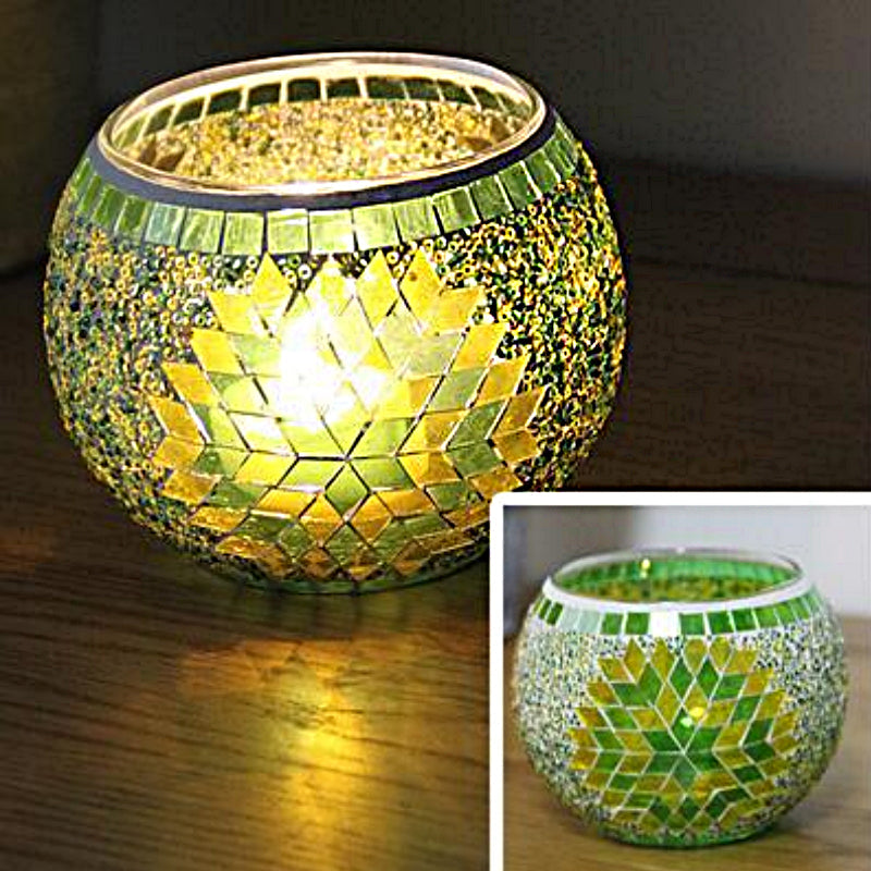 Colorful Glass Tea Light Candle Holder