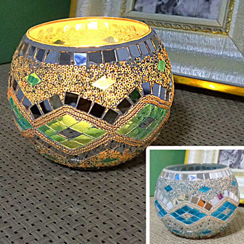 Colorful Glass Tea Light Candle Holder