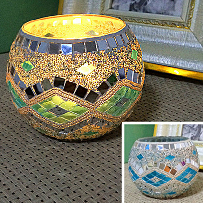 Colorful Glass Tea Light Candle Holder