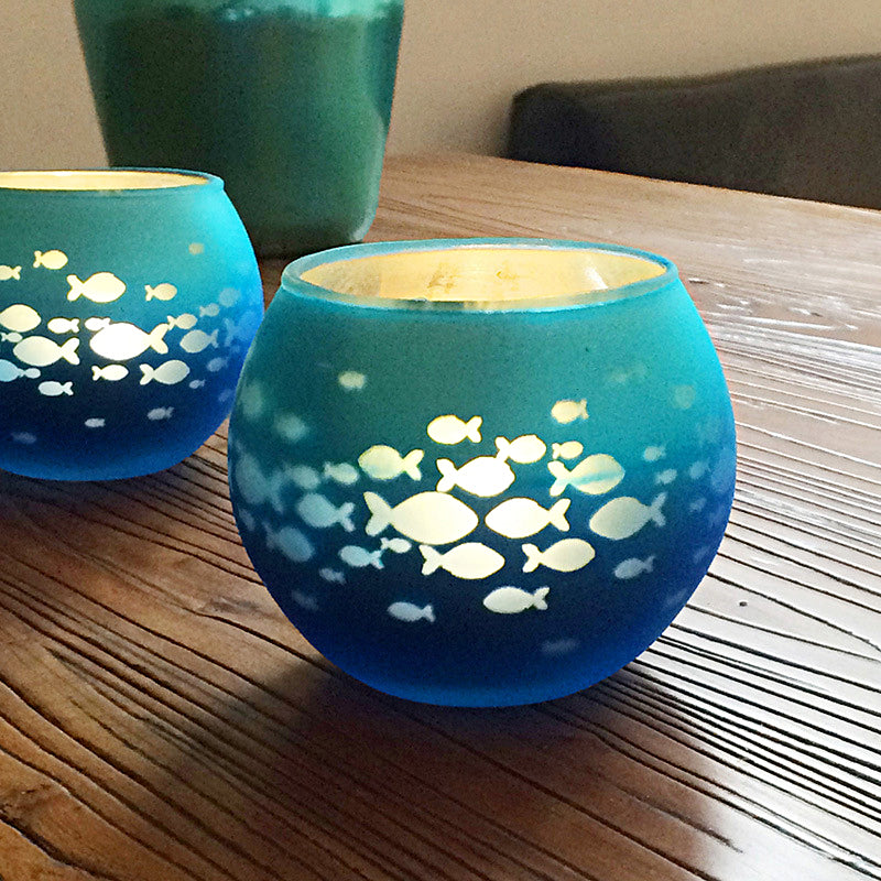 Colorful Glass Tea Light Candle Holder