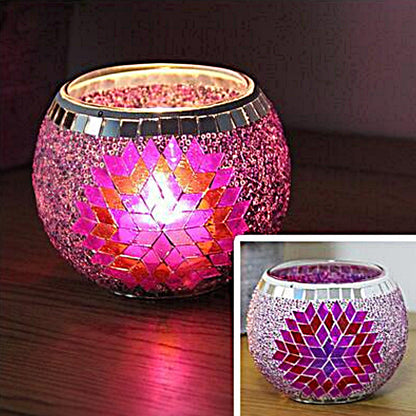 Colorful Glass Tea Light Candle Holder
