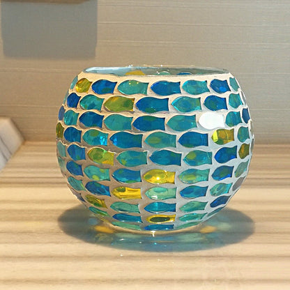 Colorful Glass Tea Light Candle Holder