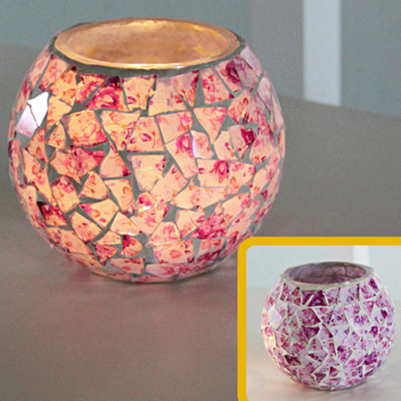 Colorful Glass Tea Light Candle Holder