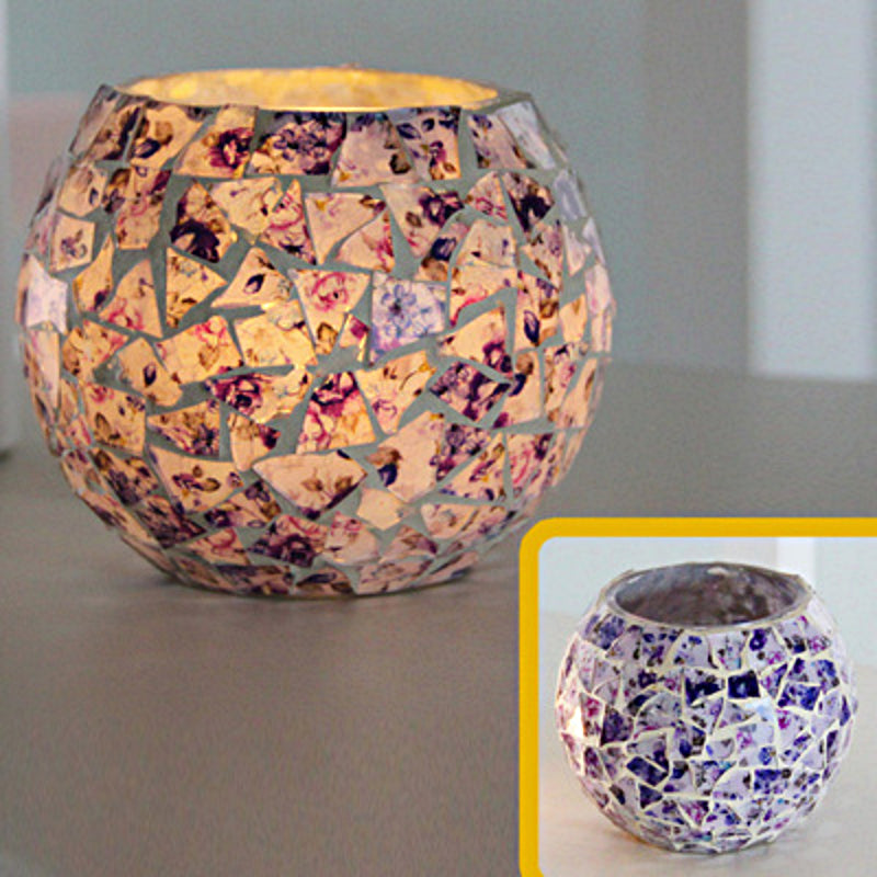 Colorful Glass Tea Light Candle Holder
