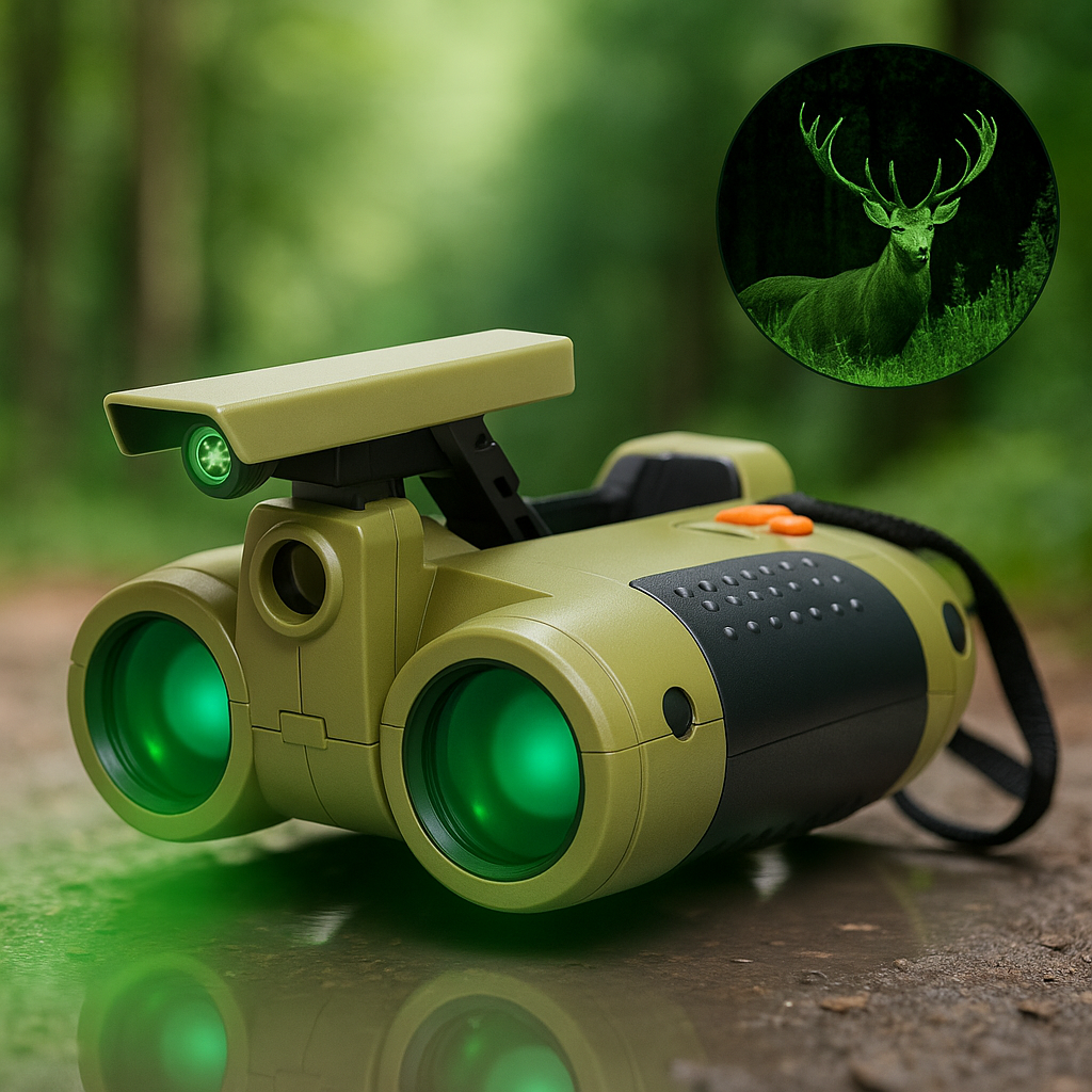 Kids Waterproof Night Vision Binoculars for Outdoor Play - Glamry