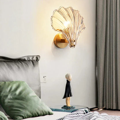 Coastal Style Seashell Glass Wall Light