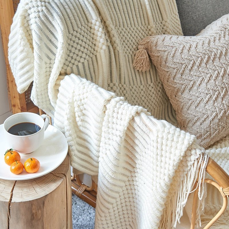 Soft Plush Knit Throw Blanket for Home Decor - Glamry