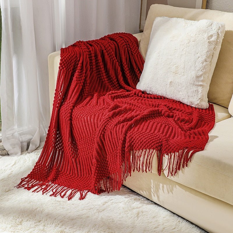 Soft Plush Knit Throw Blanket for Home Decor