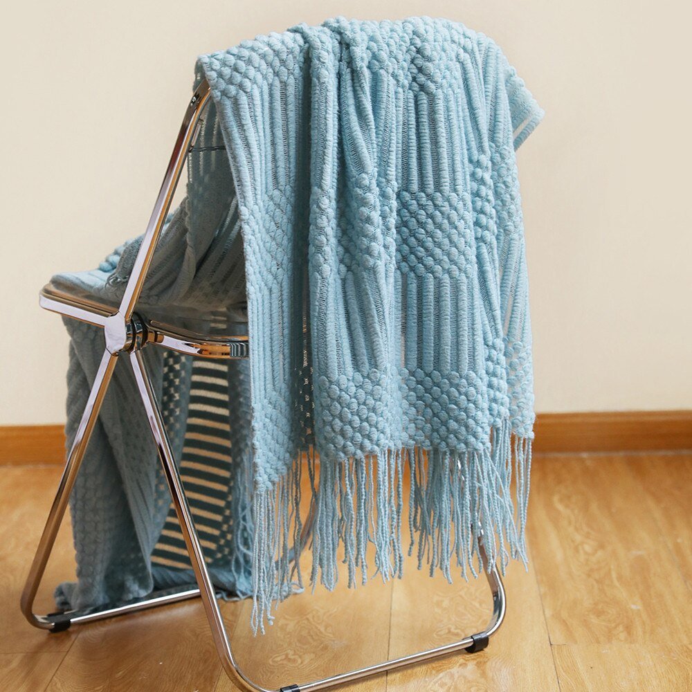 Soft Plush Knit Throw Blanket for Home Decor