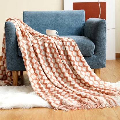 Soft Plush Knit Throw Blanket for Home Decor