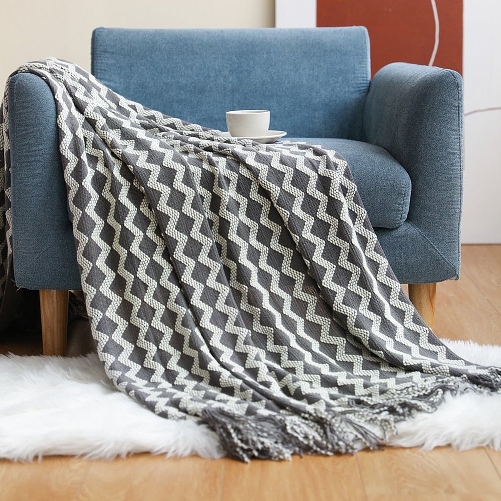 Soft Plush Knit Throw Blanket for Home Decor