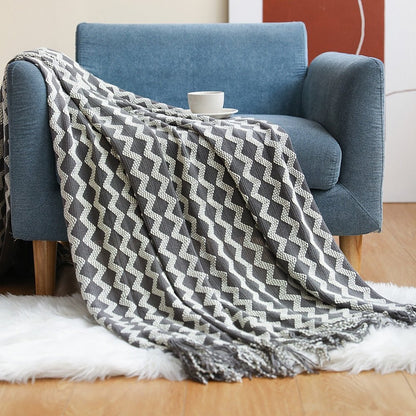 Soft Plush Knit Throw Blanket for Home Decor