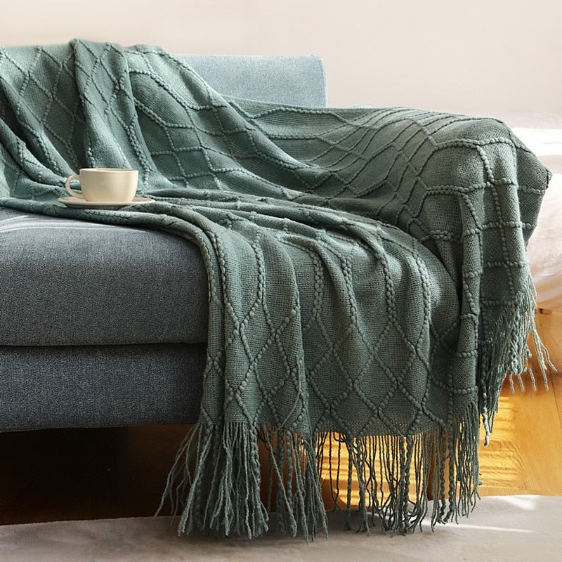 Soft Plush Knit Throw Blanket for Home Decor