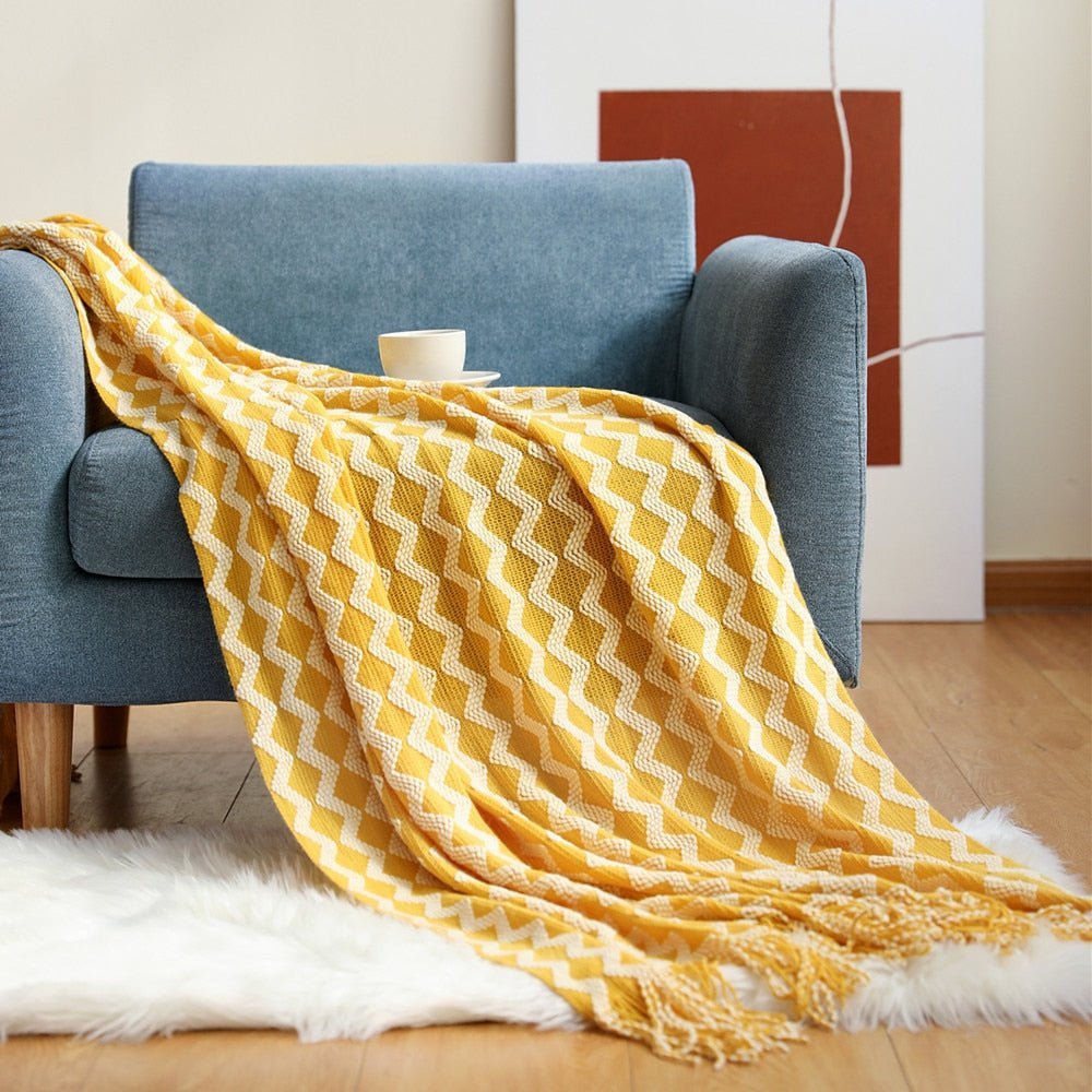 Soft Plush Knit Throw Blanket for Home Decor