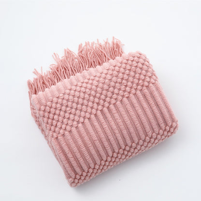 Soft Plush Knit Throw Blanket for Home Decor