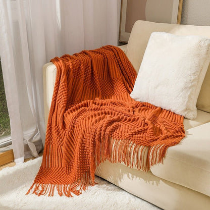 Soft Plush Knit Throw Blanket for Home Decor