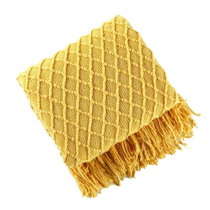 Soft Plush Knit Throw Blanket for Home Decor