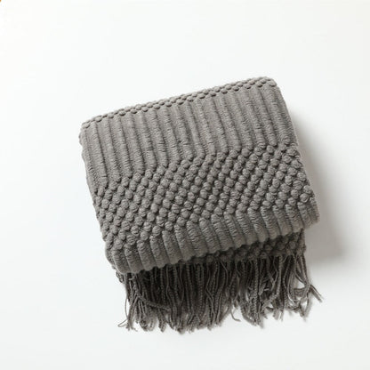 Soft Plush Knit Throw Blanket for Home Decor
