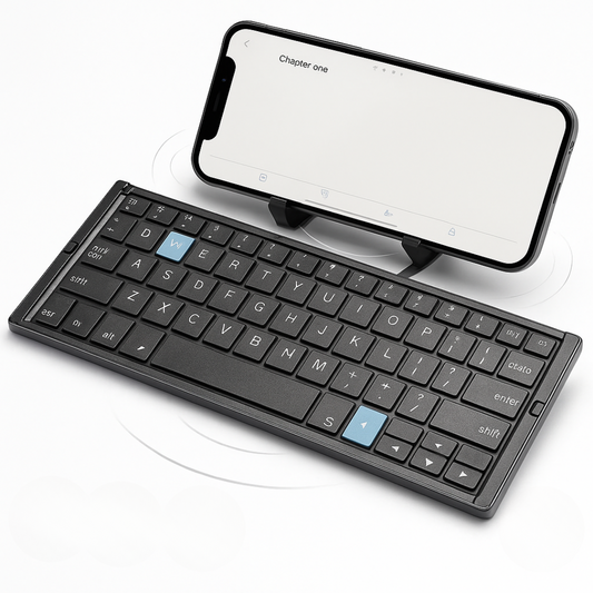 Compact Wireless Keyboard with Built-in Stand - Glamry