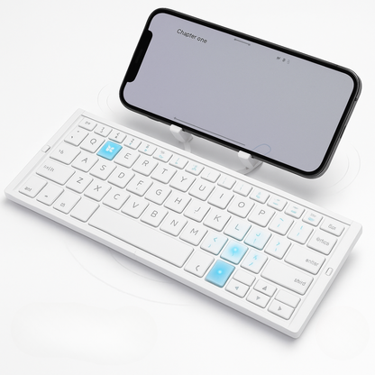 Compact Wireless Keyboard with Built-in Stand